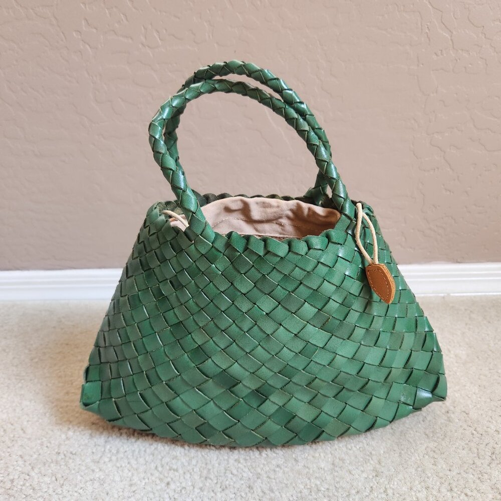 NWOT Woven Leather Bag Like Santa Croce - Picture 11 of 11